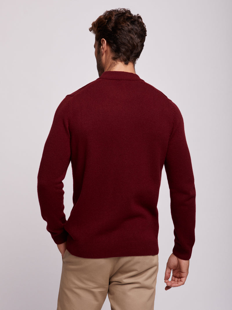 Pull coupe classique rouge