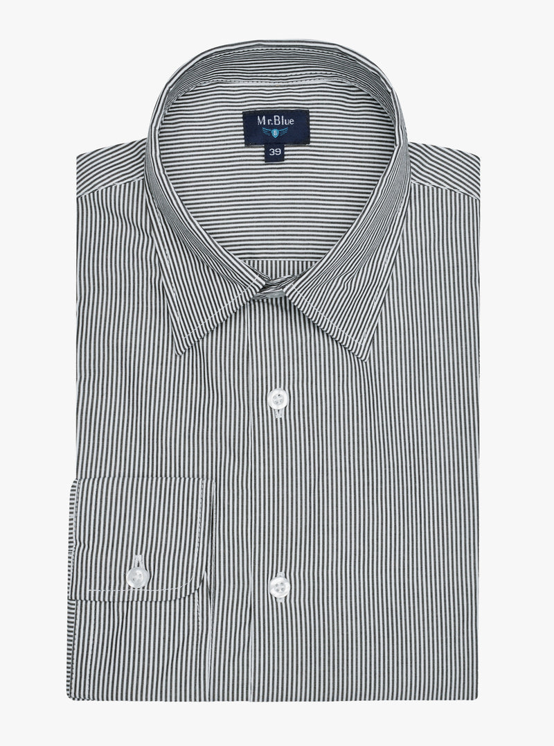 Camisa Classic fit Popeline Cinzenta