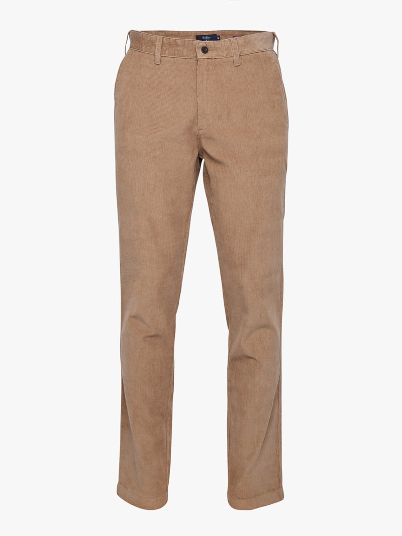 Regular Fit Beige Bombazine Trousers