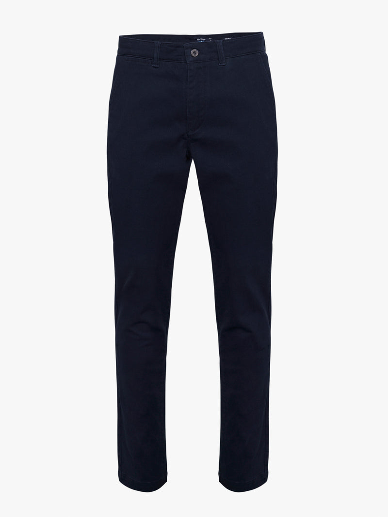 Pantalon chino bleu coupe classique