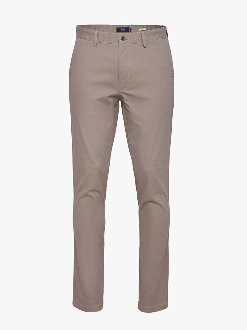 Pantalon chino beige en sergé coupe slim