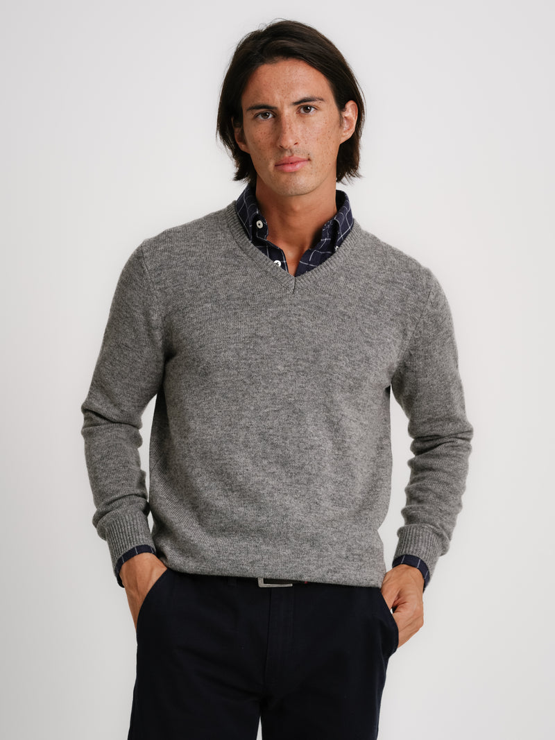 Grey Thick Wool Pullover