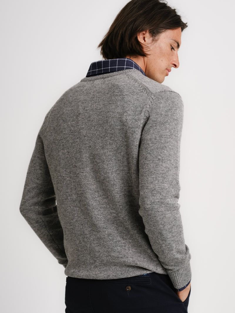 Grey Thick Wool Pullover