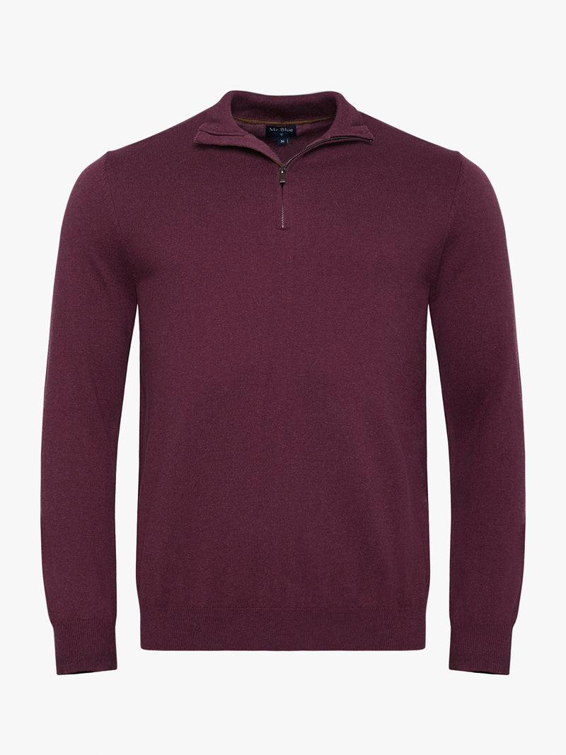 Pullover Caxemira Fino Bordeaux