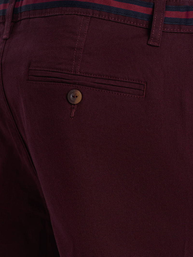 Chinos Slim Fit Dobby Bordeaux Trousers