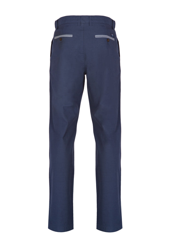 Chino uni bleu foncé