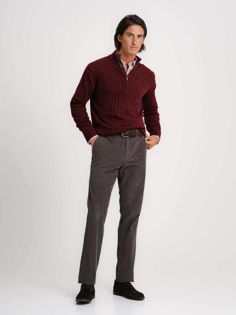 Burgundy Thick Wool Pullover