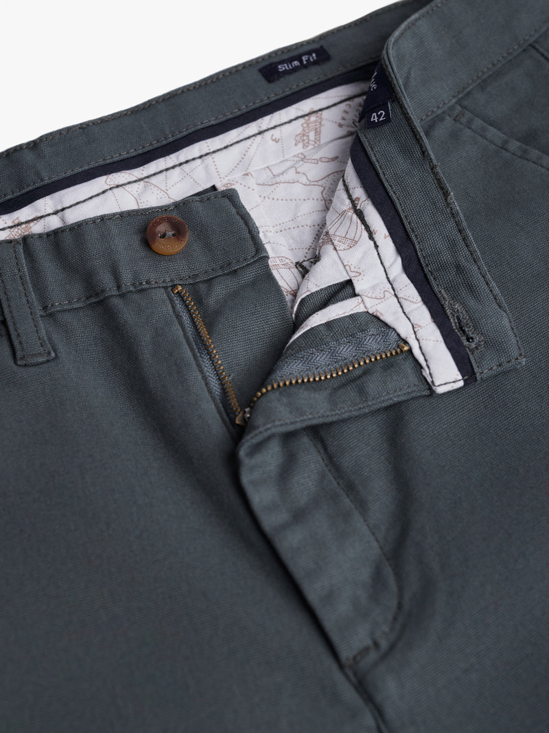 Calças Chinos Slim Fit Dobby Verdes