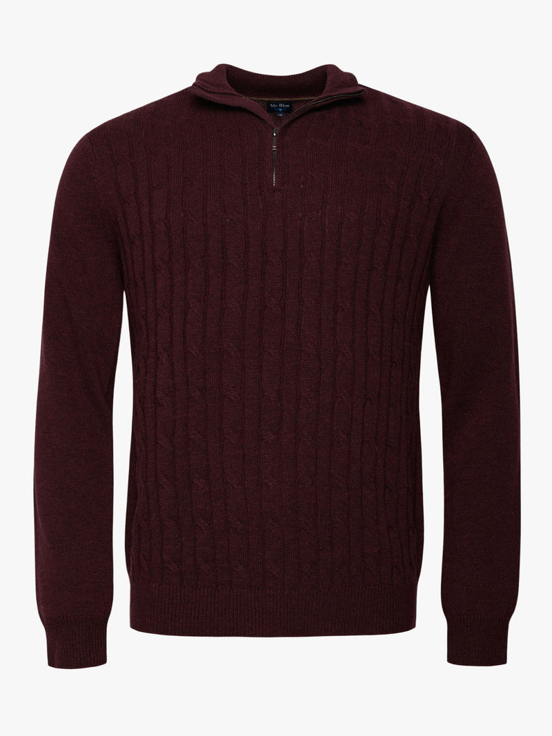 Burgundy Thick Wool Pullover