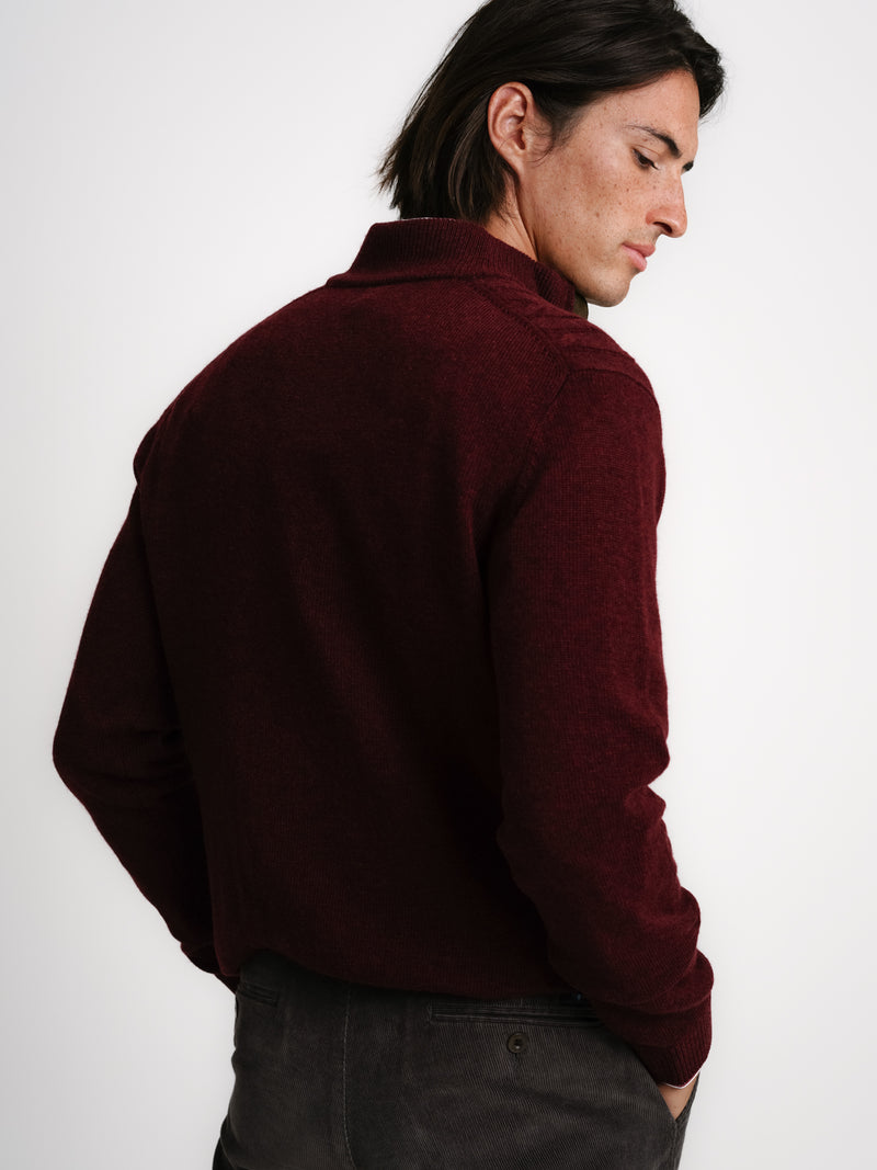 Burgundy Thick Wool Pullover