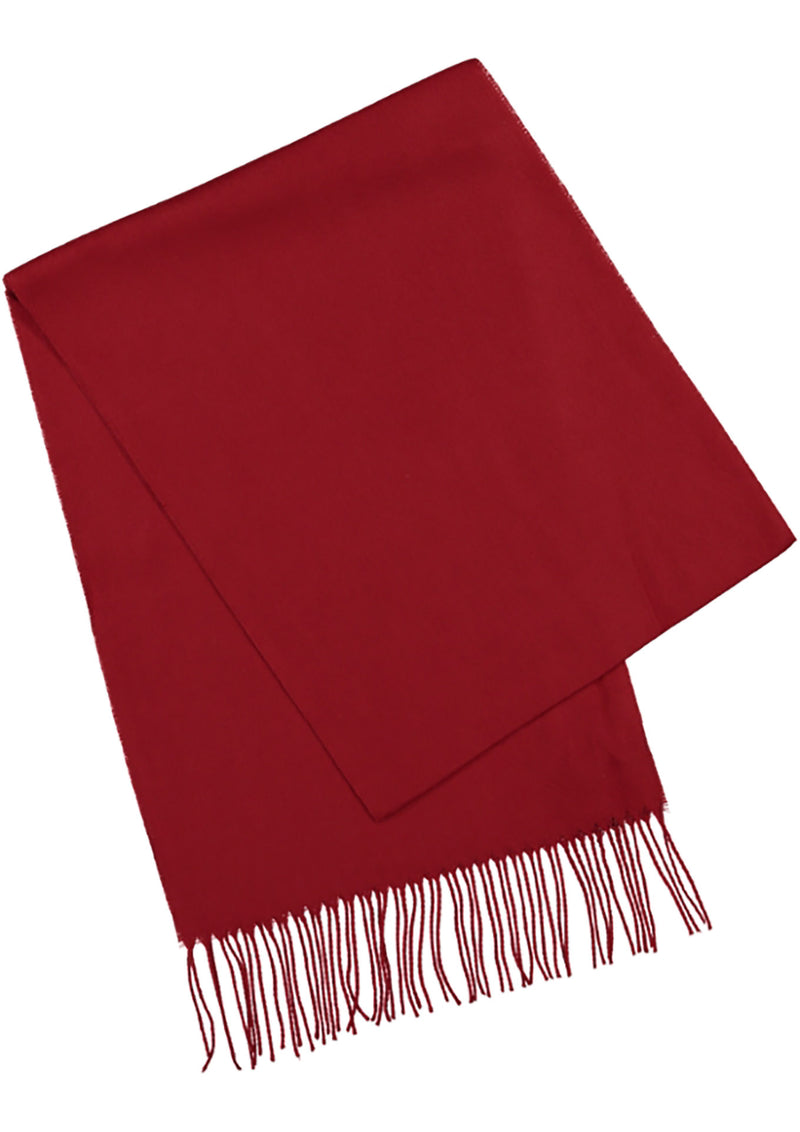 PLAIN SCARF WITH FRAYED DETAIL