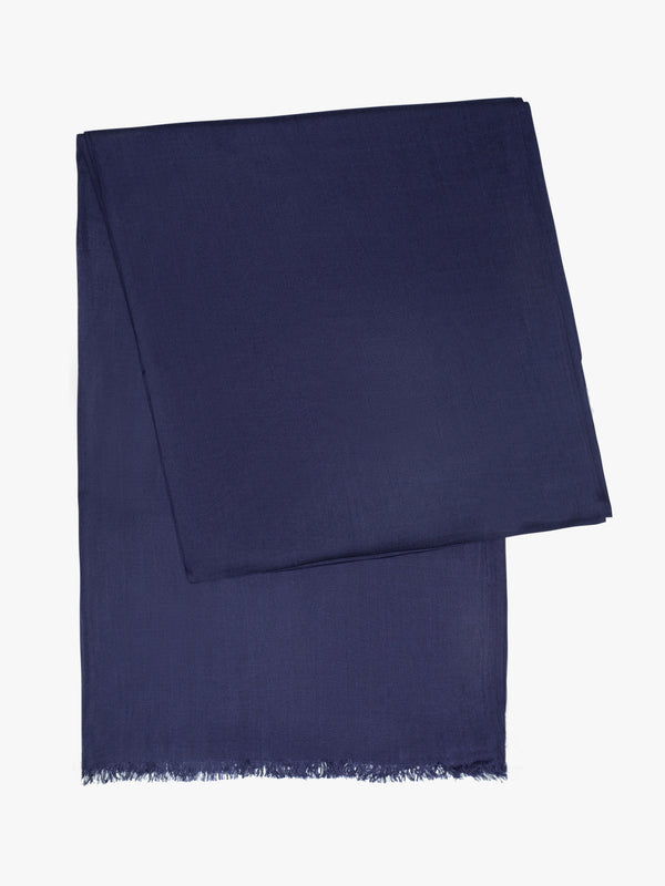 Dark blue plain scarf