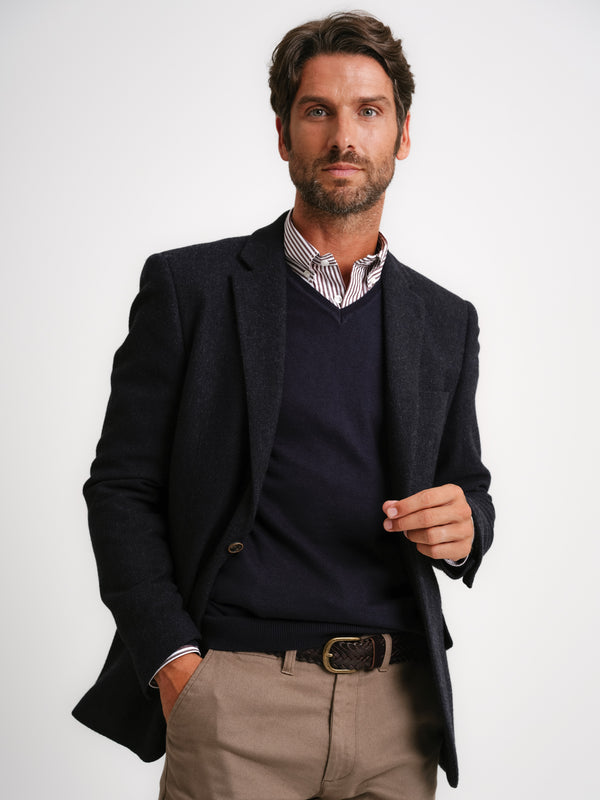 Blazer Regular Fit Azul