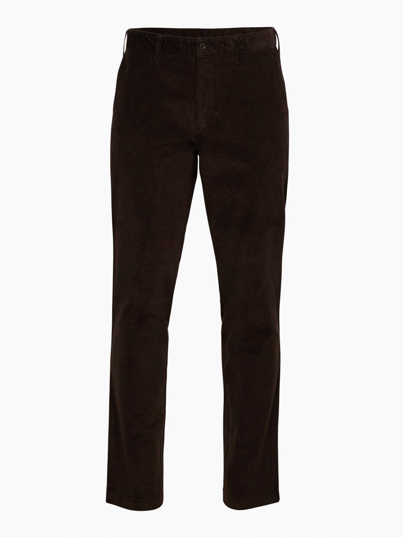 Regular Fit Brown Bombazine Trousers