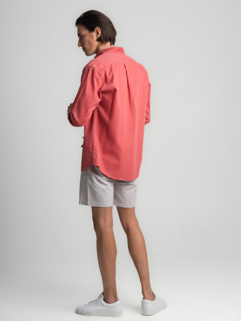 Camisa regular estructurada rosa