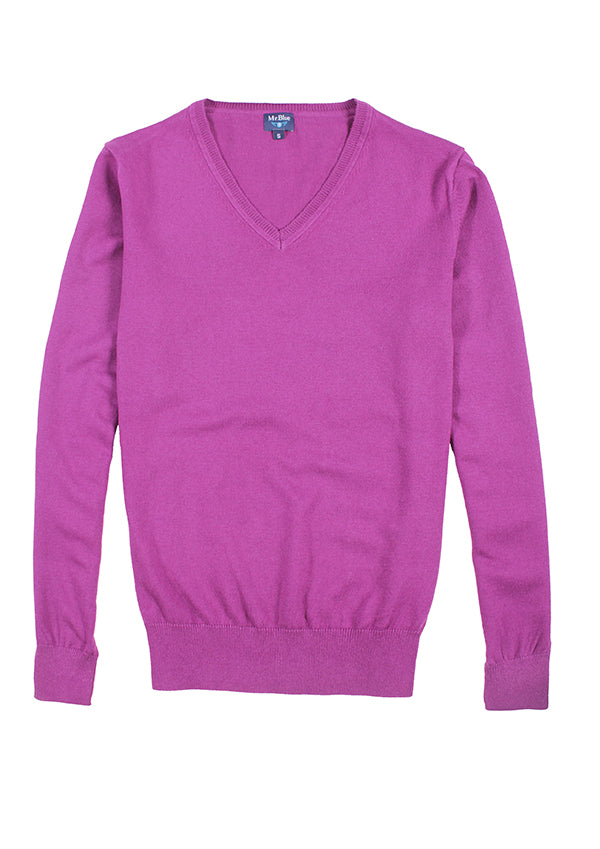 V-neck Sweatshirt Fuscia lor