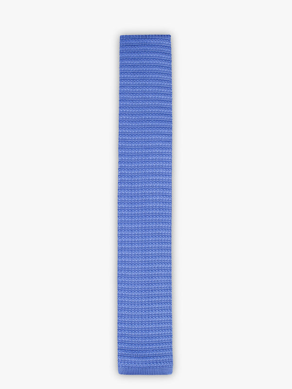 Gravata de malha azul medio