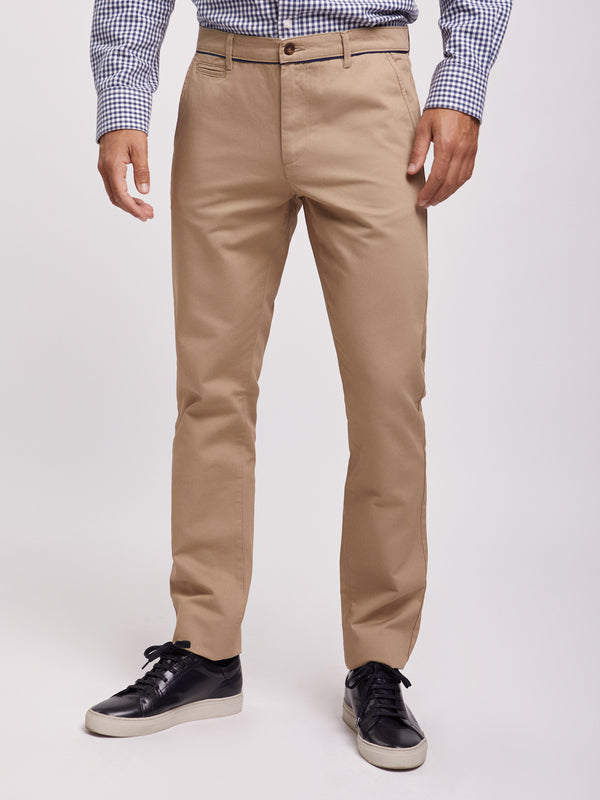 Pantalon slim beige