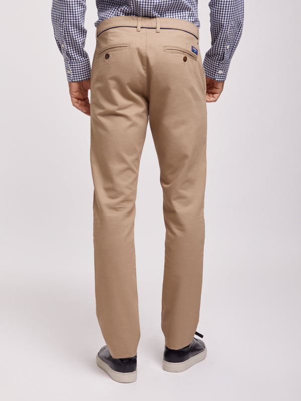 Pantalon slim beige