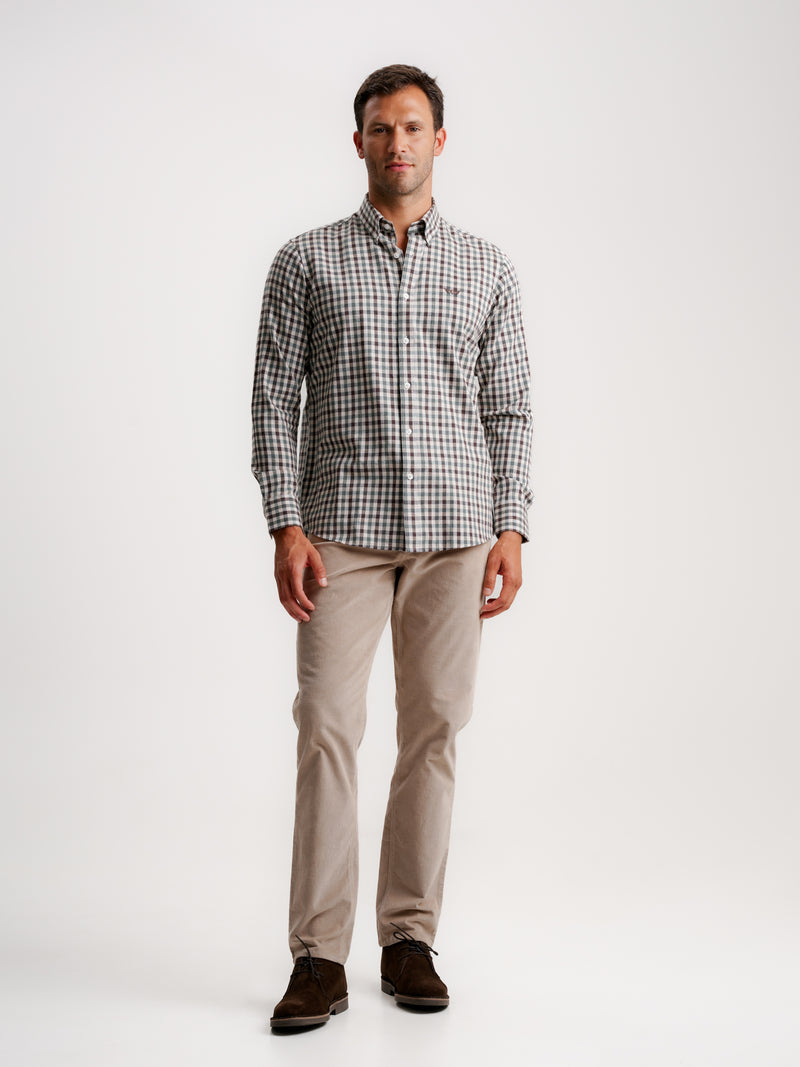 Camisa Regular Fit Flanela Castanha