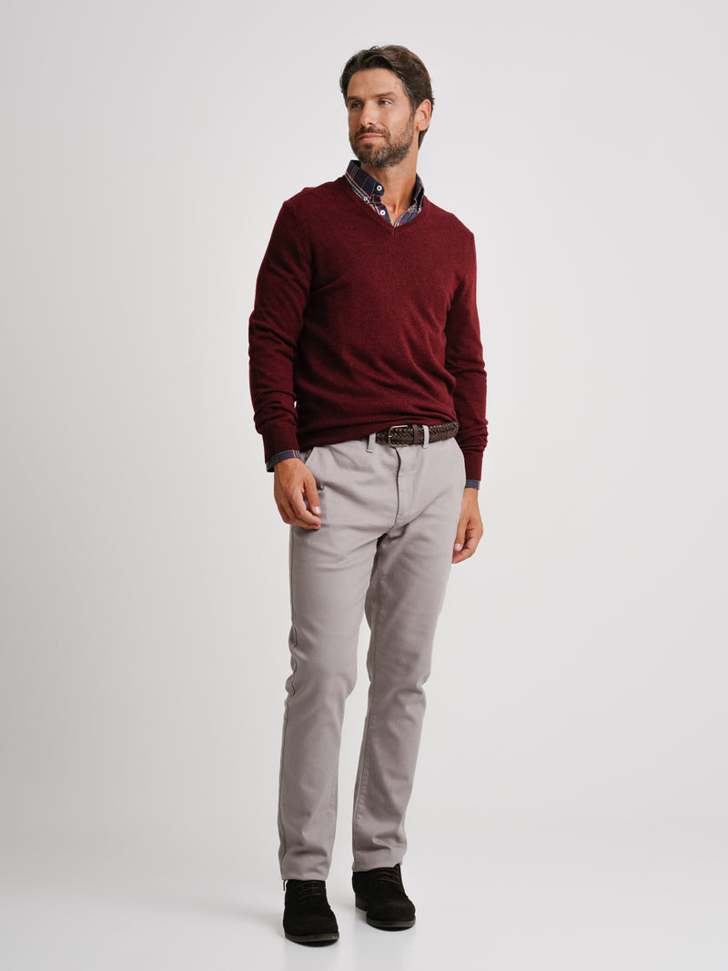 Burgundy Thick Wool Pullover