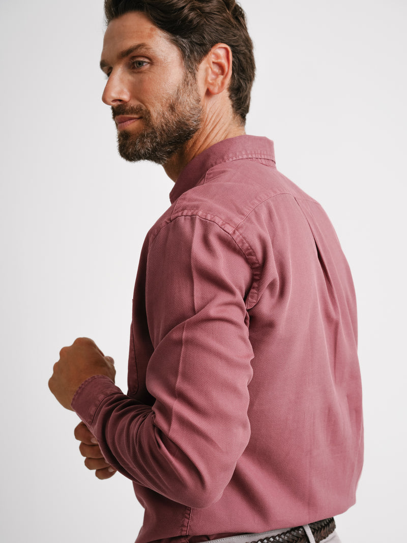 Regular Fit Structured Shirt Red