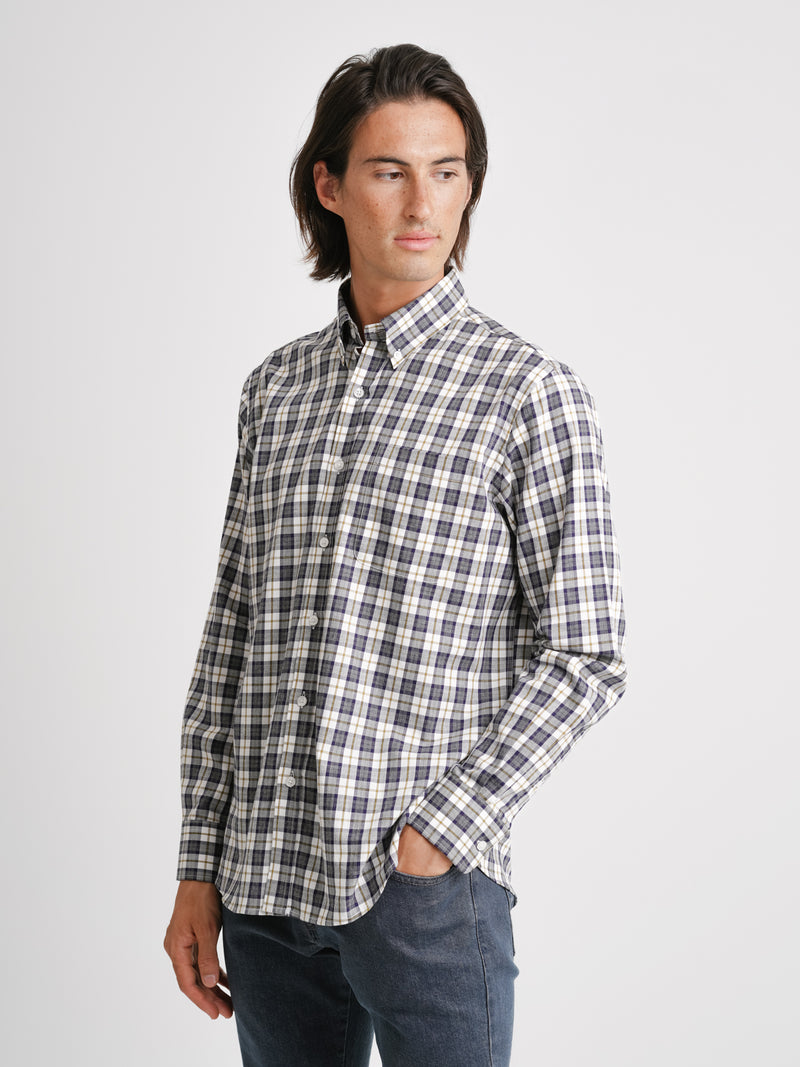 Grey Twill Regular Fit Shirt