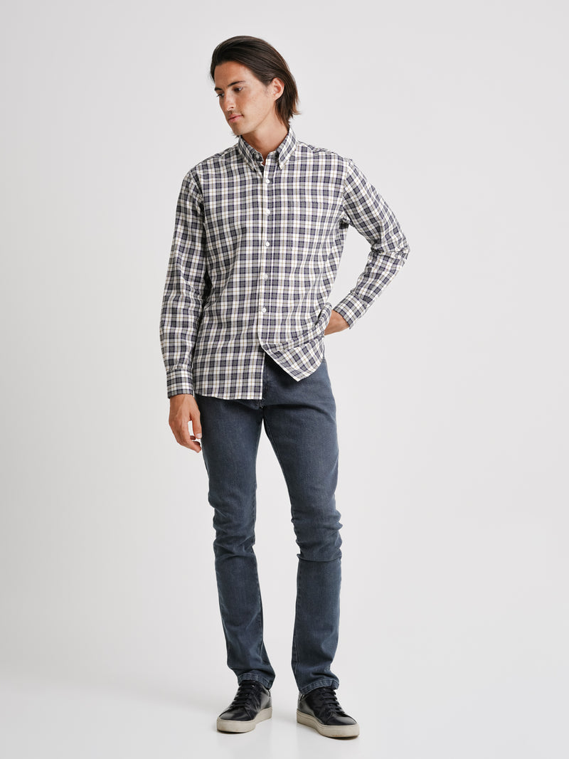 Grey Twill Regular Fit Shirt