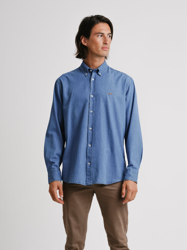 Camisa Regular Fit Ganga Azul