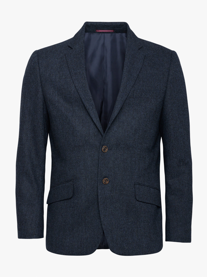 Blazer en laine bleu