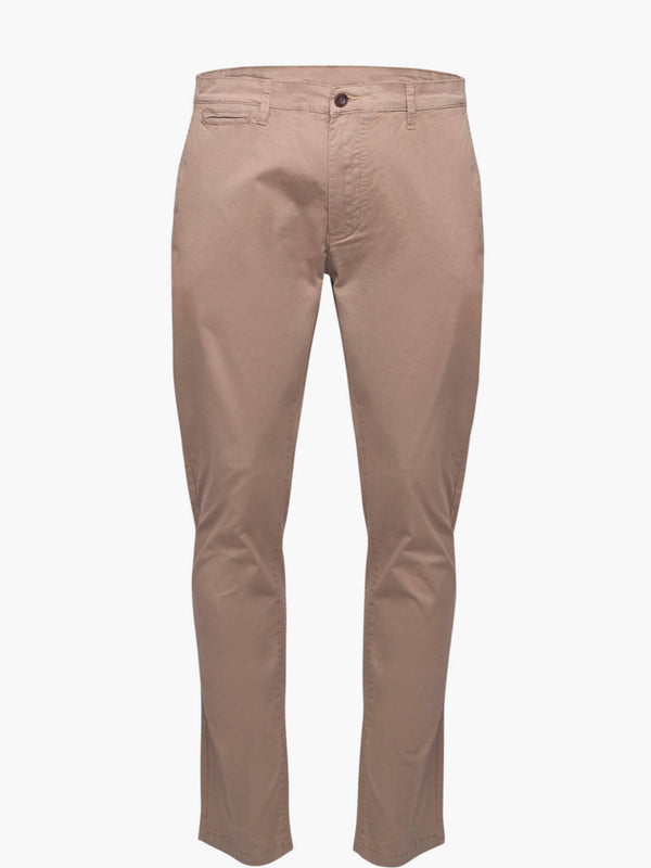 Pantalon chino coupe slim à pois Camel