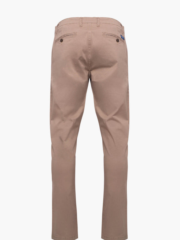 Pantalon chino coupe slim à pois Camel