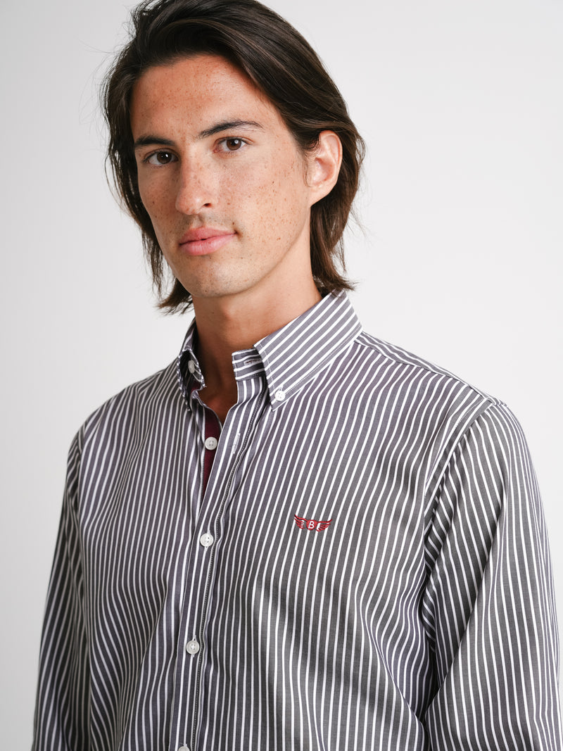 Grey Twill Regular Fit Shirt