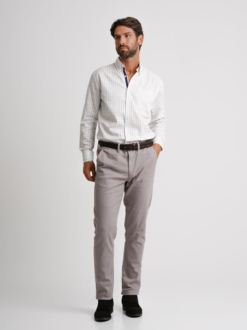 Regular Fit White Twill Shirt