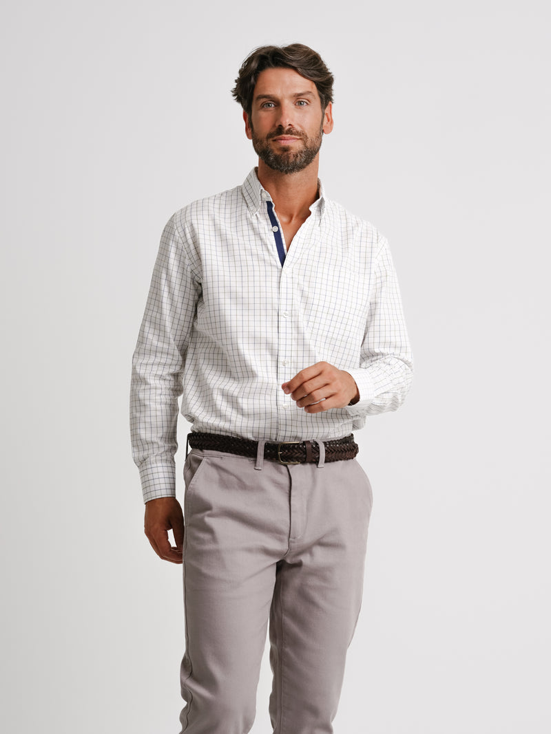 Regular Fit White Twill Shirt