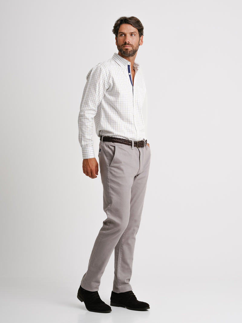 Regular Fit White Twill Shirt