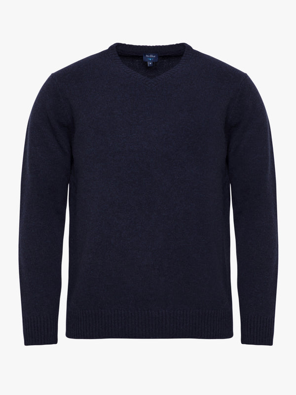 Pullover Azul Decote em V