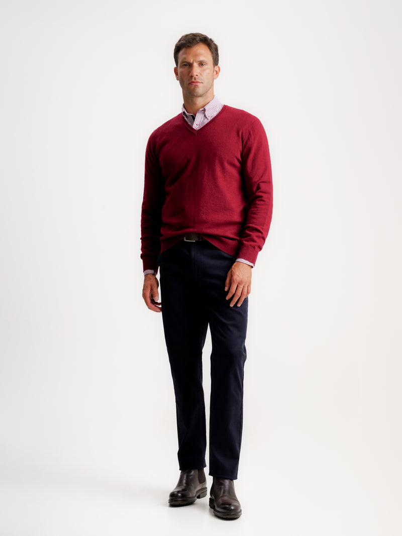 Burgundy Thick Wool Pullover