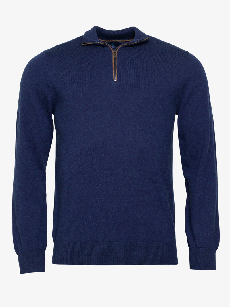 Pullover Regular Fit Azul Manga Comprida