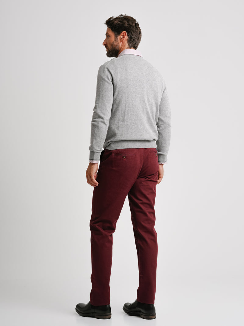 Grey Slim Cashmere Pullover