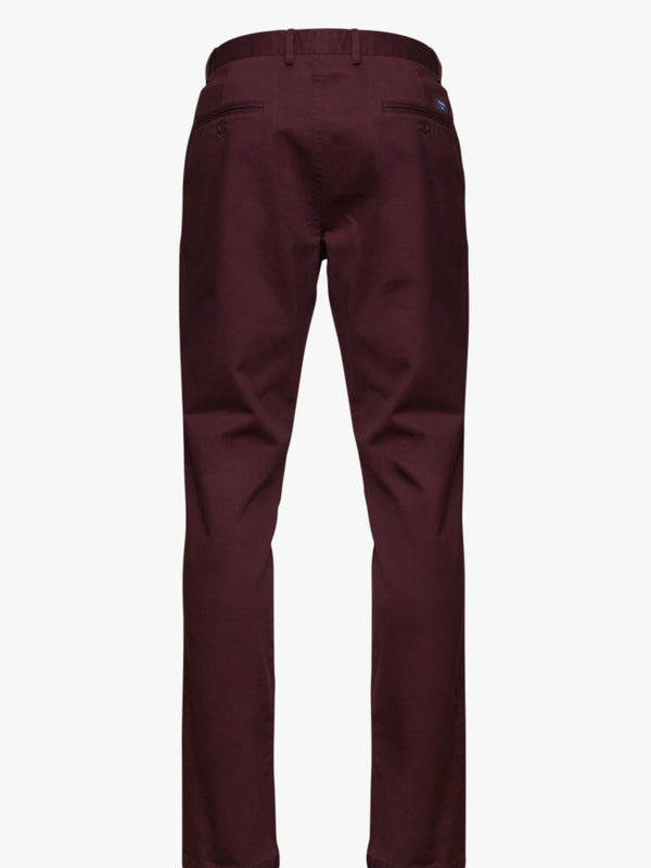 Pantalon chino structuré uni coupe slim