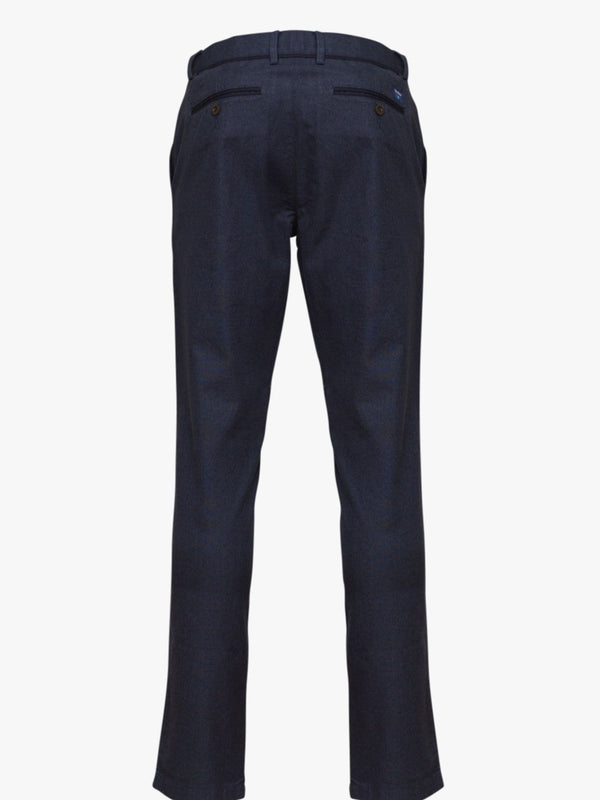 Pantalon chino structuré uni coupe slim