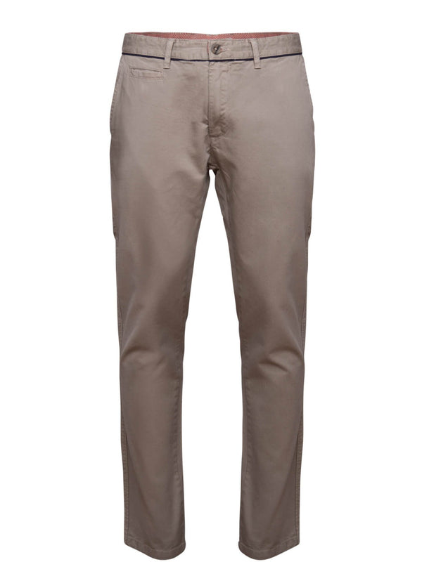 Pantalon chino structuré uni coupe slim