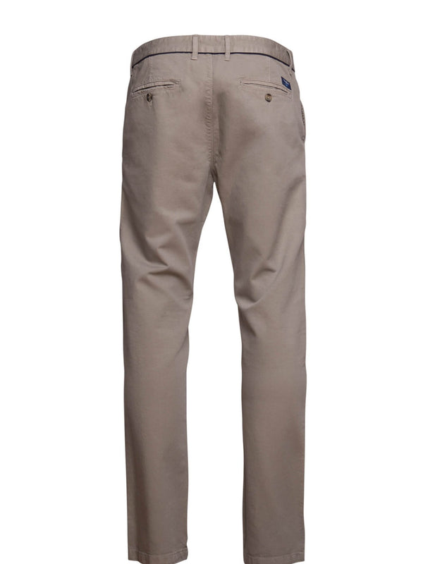 Pantalon chino structuré uni coupe slim