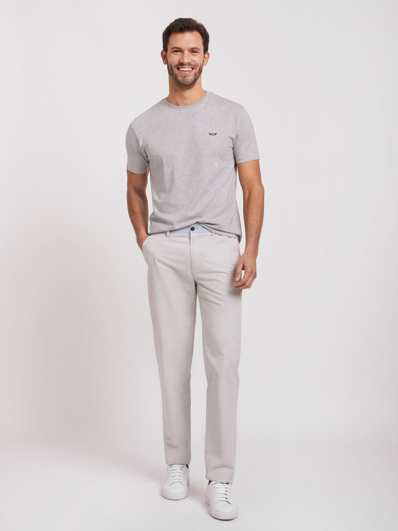 Beige regular fit Chino pants