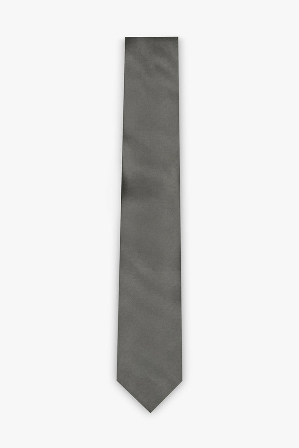 Corbata de poliéster gris