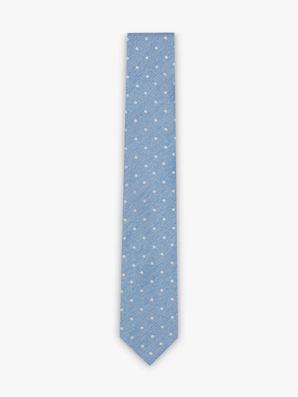 Corbata azul de poliéster