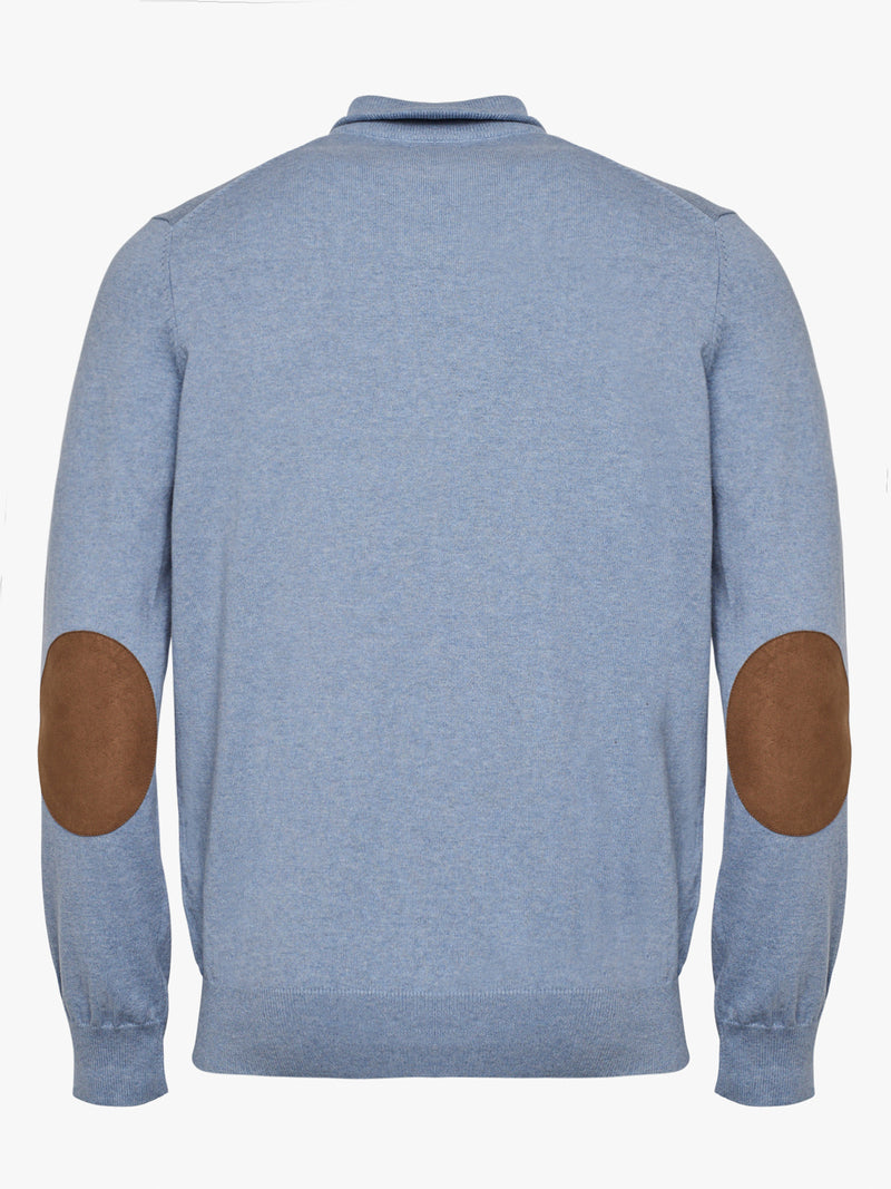 Blue Thin Cashmere Pullover