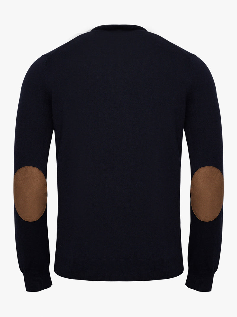 Blue Slim Merino Wool Pullover