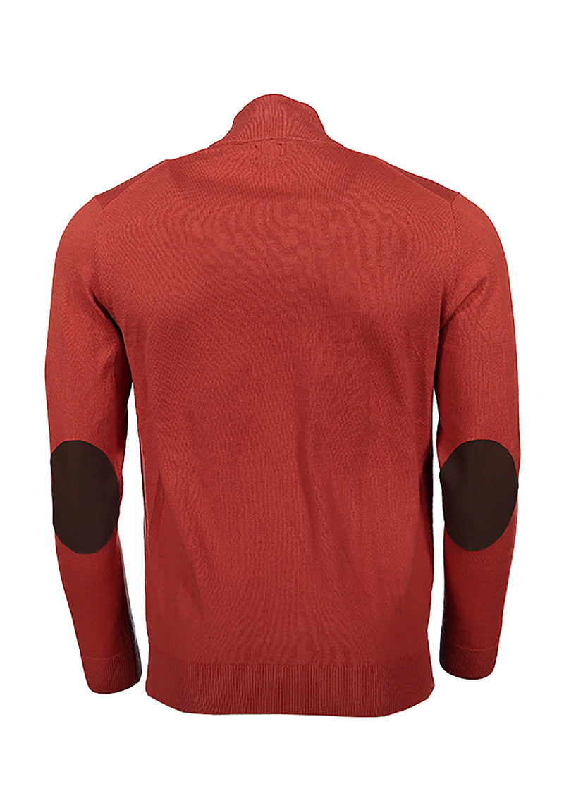 ZIP-UP PULLOVER, CASHMERE, ELBOW PADS AND SHELL DETAIL